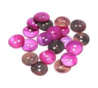 QUARKZMAN 20 Stück Natürliche Muschelknöpfe, 15mm 2 Loch Perlmutt Blazer Knöpfe Nähhandwerk Muschelscheiben Für Hemden Nähen DIY Handwerk Dekoration, Rosarot