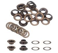 QUARKZMAN 20 Stück Ösen 12mm Kupfer Ösen Metallösen Rostfrei Einschlagösen Grommet Befestigungsösen für Planen Banner Leder Stoff Schuhe Handtaschen Vorhänge Bastel, Bronze