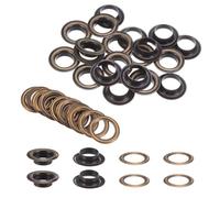 QUARKZMAN 20 Stück Ösen 14mm Kupfer Ösen Metallösen Rostfrei Einschlagösen Grommet Befestigungsösen für Planen Banner Leder Stoff Schuhe Handtaschen Vorhänge Bastel, Bronze