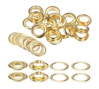 QUARKZMAN 20 Stück Ösen 20mm Metallösen Grommet Ösen Tülle Einschlagösen Befestigungsösen Scheiben für Planen Abdeckung Banner Leder Stoff Schuhe Handtaschen Vorhänge Bastel, Gold