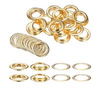 QUARKZMAN 20 Stück Ösen 30mm Metallösen Grommet Ösen Tülle Einschlagösen Befestigungsösen Scheiben für Planen Abdeckung Banner Leder Stoff Schuhe Handtaschen Vorhänge Bastel, Gold