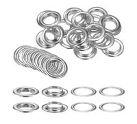 QUARKZMAN 20 Stück Ösen 30mm Metallösen Grommet Ösen Tülle Einschlagösen Befestigungsösen Scheiben für Planen Abdeckung Banner Leder Stoff Schuhe Handtaschen Vorhänge Bastel, Silber