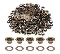 QUARKZMAN 200 Sets Ösen Aus Messing Mit Unterlegscheiben 3.5mm Selbsttragende Ösen Für Gürtel Schuhe Kleidung Perlenkerne DIY Projekt Bronze