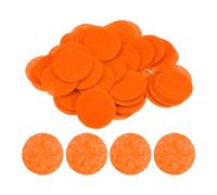 QUARKZMAN 200 Stück 40mm Runde Bastelfilz, vorgeschnittene Filzplatten, nicht gewebte Filzkreise Filzstoff für Nähen, DIY Projekt, Bastelarbeiten, Handwerk, Decoration (Orange)
