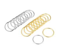 QUARKZMAN 20Stk 35mm O Ring Schnalle geschweißt Silber Gold für Hardware DIY