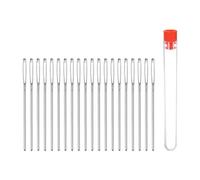 QUARKZMAN 20Stk Groß Auge Stumpfe Nähnadeln 2mm Durchmesser Stopf Nadeln Edelstahl Gobelin-Nadeln Garn-Stricknadeln mit Aufbewahrungsrohr für Häkeln Leder Arbeiten 2.76Zoll