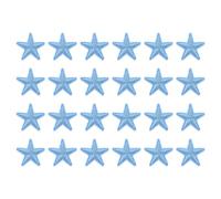 QUARKZMAN 24 Stück Sterne Patches zum Aufbügeln, 3.8cm Flicken zum Aufbügeln,Bestickte Aufnäher zum Bügelflicken für Hut Jacke Jeans Rucksäcke DIY Dekoration(Blau)