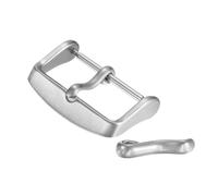 QUARKZMAN 24mm Ersatzschnalle für Uhrenarmband, Armband Ersatzschließe Edelstahl Armbandverschluss für Uhrenarmbänder, Gebürstet PVD Schließe mit 2 Stück Zungen (Silber)