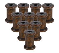 QUARKZMAN 25 Stück Holz Leer Spule, 0,6" x 0,9" Unvollendete Holzspulen Drahtweben Spulen Leere Fadenspulen für Basteln DIY Kunst Stickerei Nähfaden Schnur, Braun