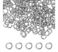 QUARKZMAN 250 Stück Biegeringe, 4 x 0.8mm Offene Kettenglieder Sprungringe Metallring jump rings für Schmuckherstellung Armband Halskette Anhänger schlüsselringe klein DIY, Silber