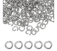 QUARKZMAN 250 Stück Biegeringe, 5 x 1mm Offene Kettenglieder Sprungringe Metallring jump rings für Schmuckherstellung Armband Halskette Anhänger schlüsselringe klein DIY, Silber