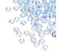 QUARKZMAN 25000 Stück Transparente Hellblaue Harz Flachrücken-Rhinestone SS16 4mm Harz Nicht Hotfix Strasssteine für Basteln DIY Design, Becher, Kleidung, Make-up, Nagelkunst