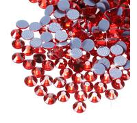 QUARKZMAN 288 Stk Hotfix Strasssteine Flatback Kristallglassteine für Bastelarbeiten Kleidung DIY Dekoration (SS30 6,6 mm, Helles Rot)