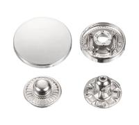 QUARKZMAN 30 Set 23mm Druckknopf, Metall Druckknöpfe Legierung Aufnähen für DIY Handwerk Mäntel Leder Marine Boot Segeltuch Dunkel Kleidung (Helles Silber)