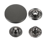 QUARKZMAN 30 Set 25mm Druckknopf, Metall Druckknöpfe Legierung Aufnähen für DIY Handwerk Mäntel Leder Marine Boot Segeltuch Dunkel Kleidung (Schwarz)
