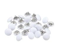 QUARKZMAN 30 Stück 12,5 mm Knöpfe Weiß mit Stoffüberzug, Vintage Stoffknöpfe Bezogen Nähknöpfe Runde Bastelknöpfe Metallschaft für Mantel Jacke Anzüge Kleider Blusen DIY Projekte