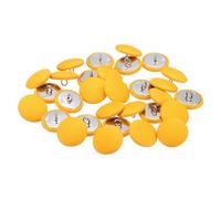 QUARKZMAN 30 Stück 23 mm Knöpfe Gelb mit Stoffüberzug, Vintage Stoffknöpfe Bezogen Nähknöpfe Runde Bastelknöpfe Metallschaft für Mantel Jacke Anzüge Kleider Blusen DIY Projekte