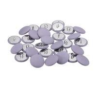 QUARKZMAN 30 Stück 25 mm Knöpfe Lila mit Stoffüberzug, Vintage Stoffknöpfe Bezogen Nähknöpfe Runde Bastelknöpfe Metallschaft für Mantel Jacke Anzüge Kleider Blusen DIY Projekte