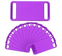 QUARKZMAN 30 Stück Anodisierte Aluminium Leeretiketten 22.5mm Leeretiketten Prägung Haustier ID Anhänger Mit Löchern Zum Gravieren Beidseitig DIY Kunst Handwerk Geschenk Lila