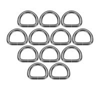 QUARKZMAN 30 Stück D-Ring Schlüsselringe, 20mm Schlüsselringe Klein für DIY Bastel, Ledergürtel, Glückswürmchen, Sorgenwürmchen, Makramee(Schwarz)