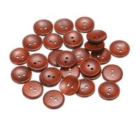 QUARKZMAN 30 Stück Knöpfe 23mm Holzknöpfe 2 Loch Buttons, Bastelknöpfe Vintage Rund Nähknöpfe Schüsseltyp Ersatzknöpfe für DIY Dekoration Mäntel Kleidung Strickjacke, Caramel