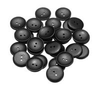 QUARKZMAN 30 Stück Knöpfe 28mm Holzknöpfe 2 Loch Buttons, Bastelknöpfe Vintage Rund Nähknöpfe Schüsseltyp Ersatzknöpfe für DIY Dekoration Mäntel Kleidung Strickjacke, Schwarz