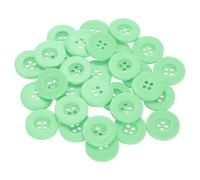 QUARKZMAN 30 Stück Knöpfe Grün Harz Knopf 20mm Kunststoff Bastelknöpfe 4-Loch Runde Kinderknöpfe Buttons zum Nähen für DIY Scrapbooking Deko Bekleidung Mantel Hemden Blusen Hosen Jacke