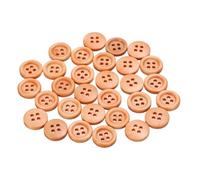 QUARKZMAN 30 Stück Knöpfe Holz 12,5 mm Runde Holzknöpfe, 4 Löcher Vintage Hölzerne Nähknöpfe zum Annähen Basteln Dekorationen DIY Handwerk Gestalten Kleidung Stricken, Hellbraun