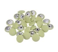 QUARKZMAN 30 Stück Knöpfe mit Stoffüberzug 15 mm Vintage Stoffknöpfe Bezogen Nähknöpfe Hellgrün Runde Retro Bastelknöpfe Metallschaft für Mantel Strickjacke Anzüge Kleider Blusen