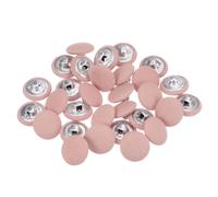 QUARKZMAN 30 Stück Knöpfe mit Stoffüberzug 15 mm Vintage Stoffknöpfe Bezogen Nähknöpfe Pink Runde Retro Bastelknöpfe Metallschaft für Mantel Strickjacke Anzüge Kleider Blusen