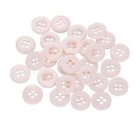 QUARKZMAN 30 Stück Knöpfe Pink Harz Knopf 11,5mm Kunststoff Bastelknöpfe 4-Loch Runde Kinderknöpfe Buttons zum Nähen für DIY Scrapbooking Deko Bekleidung Mantel Hemden Blusen Hosen Jacke