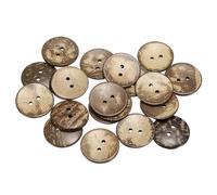 QUARKZMAN 30 Stück Kokosnuss-Schalen-Knöpfe 38mm Handgemachte 2-Loch Näharbeiten Ersatz-Rundknopf Für Kleidung Dekoration DIY Zubehör （Braun）