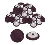 QUARKZMAN 30 Stück Satin Knöpfe 12,5mm Glatt Satin Überzogene Runde Schaft Stoff Buttons für Annähen Braut Hochzeitskleid Bluse Anzüge DIY Handwerk (Lila-Rot)