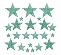 QUARKZMAN 30 Stück Sterne Patches zum Aufbügeln, 2 8cm Flicken zum Aufbügeln,Bestickte Aufnäher Bügelflicken für Hut Jacke Jeans Rucksäcke DIY Dekoration(Grün)