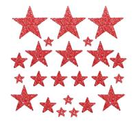 QUARKZMAN 30 Stück Sterne Patches zum Aufbügeln, 2 8cm Flicken zum Aufbügeln,Bestickte Aufnäher Bügelflicken für Hut Jacke Jeans Rucksäcke DIY Dekoration(Rot)