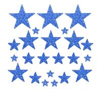 QUARKZMAN 30 Stück Sterne Patches zum Aufbügeln, 2 8cm Flicken zum Aufbügeln,Bestickte Aufnäher Bügelflicken für Hut Jacke Jeans Rucksäcke DIY Dekoration(Blau)