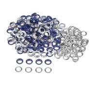 QUARKZMAN 300-teiliges Ösen-Set, Metallösen 10 mm / 2/5 Zoll Loch, winzige Ösen mit Unterlegscheiben für Schuhe, Kleidung, Gürtel, Anhänger, Tasche, Stoff, Leder, DIY-Projekt (dunkelblau)
