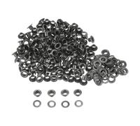 QUARKZMAN 300-teiliges Ösen-Set, Metallösen 4,5 mm / 3/16 Zoll Loch, winzige Ösen mit Unterlegscheiben für Schuhe, Kleidung, Gürtel, Anhänger, Tasche, Stoff, Leder, DIY-Projekt (dunkelgrau)