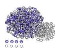 QUARKZMAN 300-teiliges Ösen-Set, Metallösen 5 mm / 1/5 Zoll Loch, winzige Ösen mit Unterlegscheiben für Schuhe, Kleidung, Gürtel, Anhänger, Tasche, Stoff, Leder, DIY-Projekt (Lila)