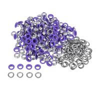 QUARKZMAN 300-teiliges Ösen-Set, Metallösen 6 mm / 1/4 Zoll Loch, kleine Ösen mit Unterlegscheiben für Schuhe, Kleidung, Gürtel, Anhänger, Tasche, Stoff, Leder, DIY-Projekt (Lila)