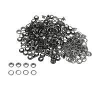 QUARKZMAN 300-teiliges Ösen-Set, Metallösen 6 mm / 1/4 Zoll Loch, winzige Ösen mit Unterlegscheiben für Schuhe, Kleidung, Gürtel, Anhänger, Tasche, Stoff, Leder, DIY-Projekt (dunkelgrau)