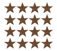QUARKZMAN 32 Stück Stern Aufbügler/Nähpatches Bestickte Applikationen Bestickte Dekorative Reparaturpatches Für Jacken Jeans Kollektion Kleider Hüte Jeans DIY Zubehör Braun