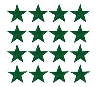 QUARKZMAN 32 Stück Stern Aufnäher Aufbügeln Aufnähen Applikationen Bestickte Dekorative Reparatur Aufnäher Für Jacken Jeans Kollektion Kleider Hüte Jeans DIY Zubehör Grün