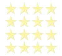 QUARKZMAN 32 Stück Stern Aufnäher Aufbügler Applikationen Bestickte Dekorative Reparatur Aufnäher Für Jacken Jeans Kollektion Kleider Hüte Jeans DIY Zubehör Hellgelb