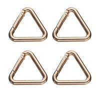 QUARKZMAN 4 Stück Dreieck Frühling Schlüsselring 1,3' Metall Schnalle Frühling Snap Clip Trigger für Schlüsselanhänger Geldbörsen Handtaschen Hängende DIY Zubehör Dekorationen, Gold