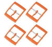 QUARKZMAN 4 Stück Ersatz-Armbandverschluss Für Uhren 16mm Kunststoff-Armbandschließe Ersatz Für Leder Silikon Nylon Canvas Uhrenbänder Orange