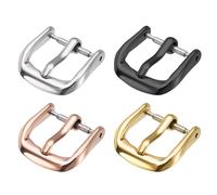 QUARKZMAN 4 Stück Set Uhrenschnalle 22mm Uhrenarmbandverschluss Ersatzschnalle Armbandschließe Edelstahl für Leder Silikon Nylon Canvas Uhrenarmbänder Uhrbandverlängerung Uhren Armband