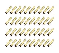 QUARKZMAN 40Stk Metall Schnürsenkel Spitzen 3x18mm Säule Schnürsenkel Reparatur Kopf Schnüre Ende Spitzen Ersatz für Sportschuhe Heimwerken Reparatur Gold