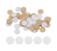 QUARKZMAN 48 Stück 10mm runde selbstklebende Bastelfilz, Filzkreise vorgeschnittene Filz Aufkleber aus Vliesstoff für Nähen, DIY Projekt, Bastelarbeiten, Handwerk, Decoration (Weiß)