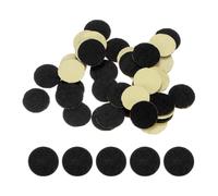 QUARKZMAN 48 Stück 13mm runde selbstklebende Bastelfilz, Filzkreise vorgeschnittene Filz Aufkleber aus Vliesstoff für Nähen, DIY Projekt, Bastelarbeiten, Handwerk, Decoration (Schwarz)